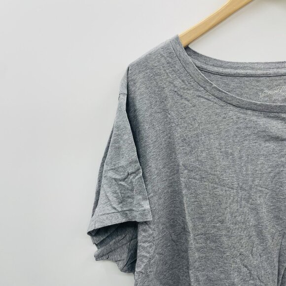 Universal Thread Womens Plus Size 3X Shrunken Short Sleeve T-Shirt in Gray 1362 - Picture 3 of 7